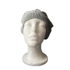 ALDO Gray Knit Slouchy Beanie Beret Women's Acrylic Winter Hat Soft Cozy